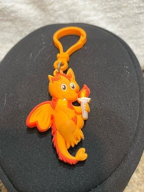 Kids Challenge Keychain Hearty Orange Dragon American Heart Association